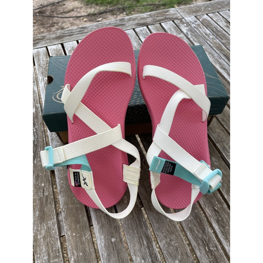 Chaco Women's Z1 Classic USA Sandals Pink White Sz 11 New